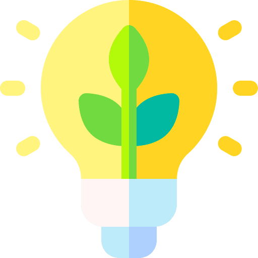Eco light sustainability ecological plant icon