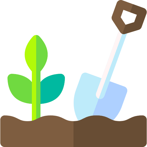 Farming soil farming and gardening sprout icon
