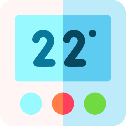 Thermostat degree temperature electronics icon