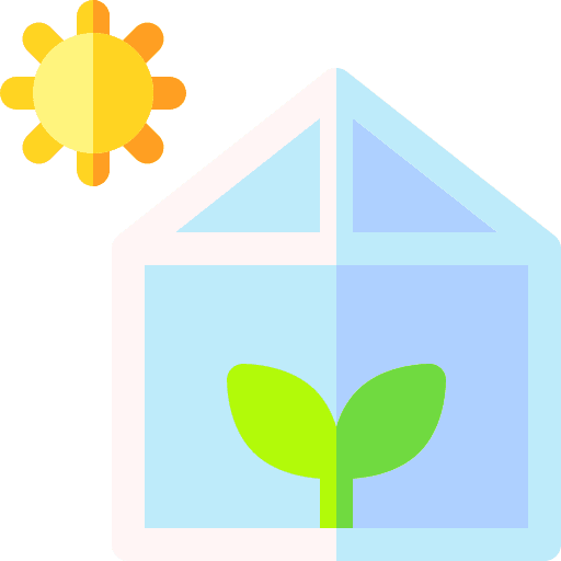 Greenhouse farming and gardening agriculture weather icon Greenhouse farming and gardening agriculture weather icon