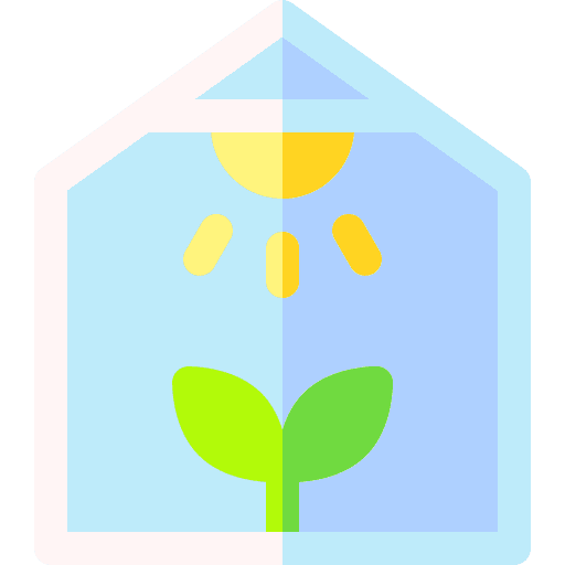 Greenhouse sprout farming and gardening botanical icon Greenhouse sprout farming and gardening botanical icon