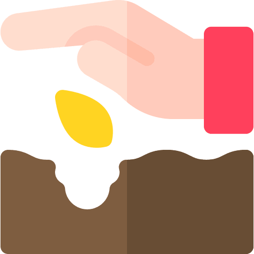 Seed agriculture cultivator hand icon Seed agriculture cultivator hand icon