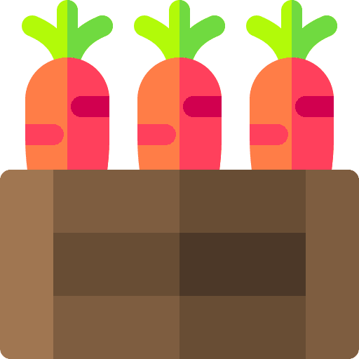 Vegetable box healthy harvest icon Vegetable box healthy harvest icon