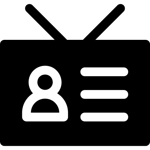 Tv technology show tv icon Tv technology show tv icon