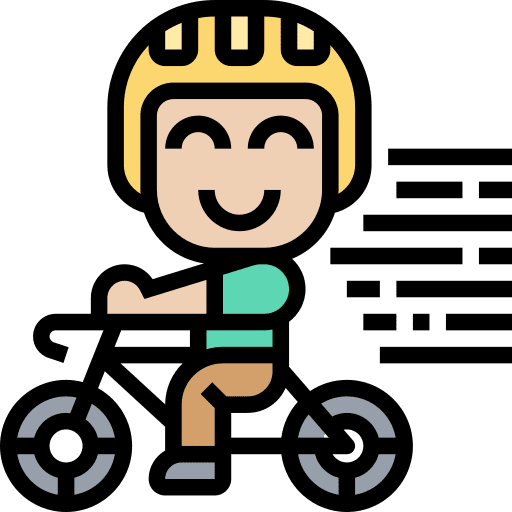 Cyclist sports and competition hobby cycling icon