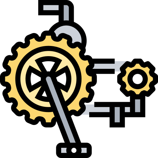 Gear bicycle transportation gear icon