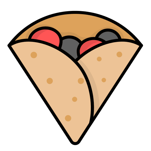 Crepe food dessert food and restaurant icon