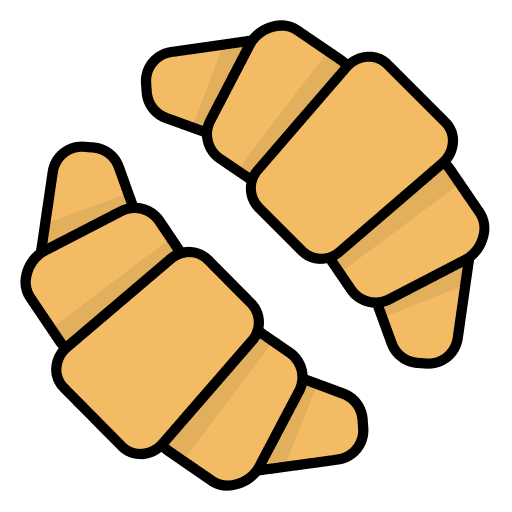 Croissant food and restaurant bakery sweet icon