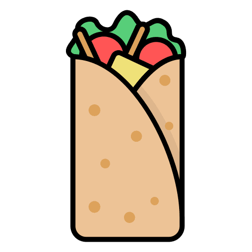 Burrito fast food meat nutrition icon Burrito fast food meat nutrition icon