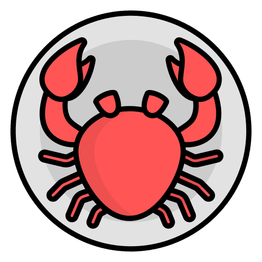 Crab animals dish food icon Crab animals dish food icon
