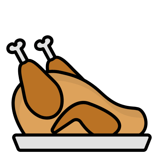 Roast chicken roasted turkey meal food and restaurant icon Roast chicken roasted turkey meal food and restaurant icon