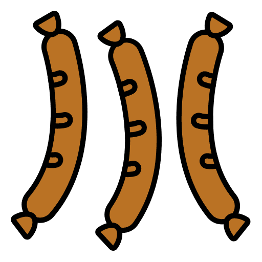 Sausage butcher bbq food and restaurant icon Sausage butcher bbq food and restaurant icon