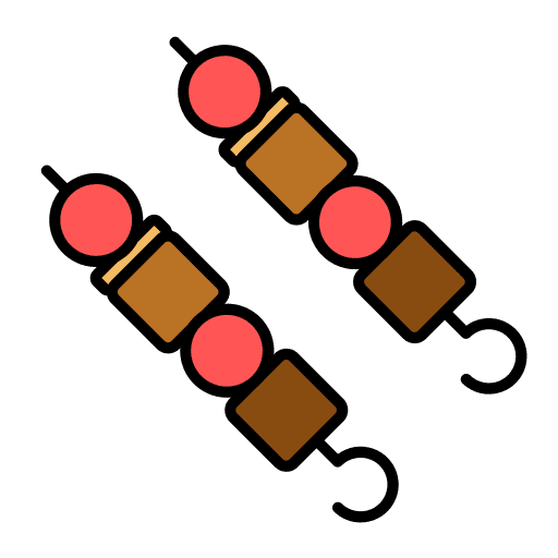 Skewers bbq grill barbeque skewers icon Skewers bbq grill barbeque skewers icon