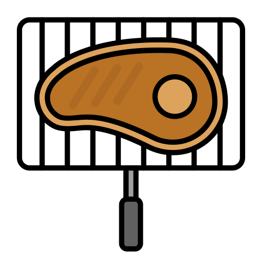 Steak food and restaurant meat protein icon Steak food and restaurant meat protein icon