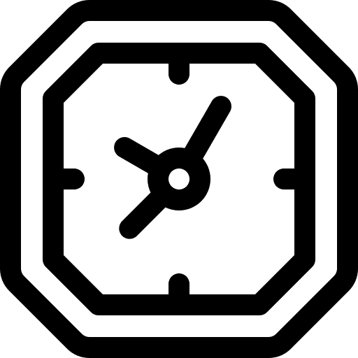 Clock tool clock time and date icon