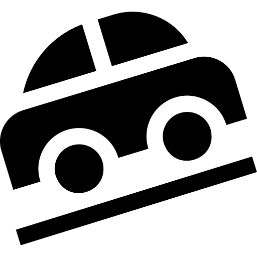 Ascend car driving school transport icon
