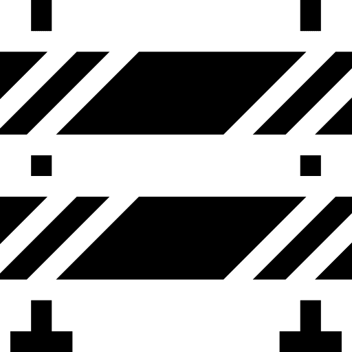 Barrier highway barrier sign icon