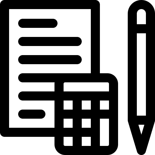 Calculation mathematics pen education icon