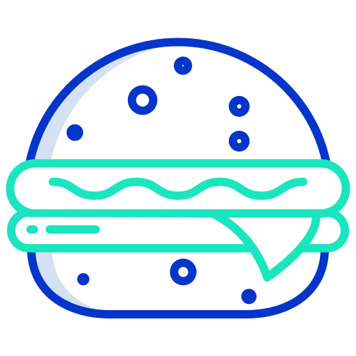 Burger fast food junk food food icon