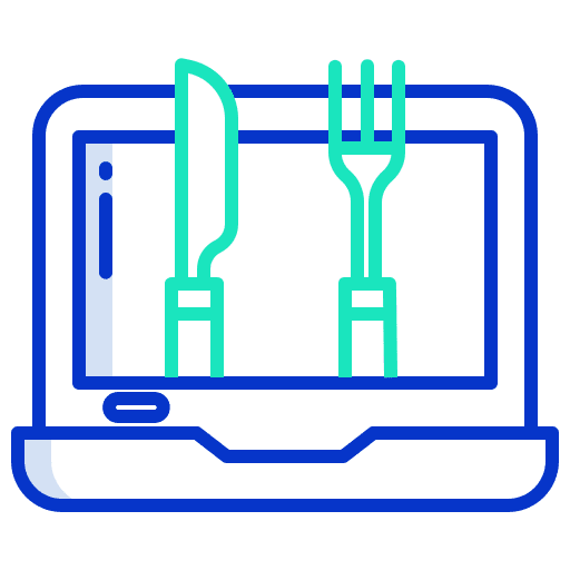 Lunch knife food and restaurant fork icon