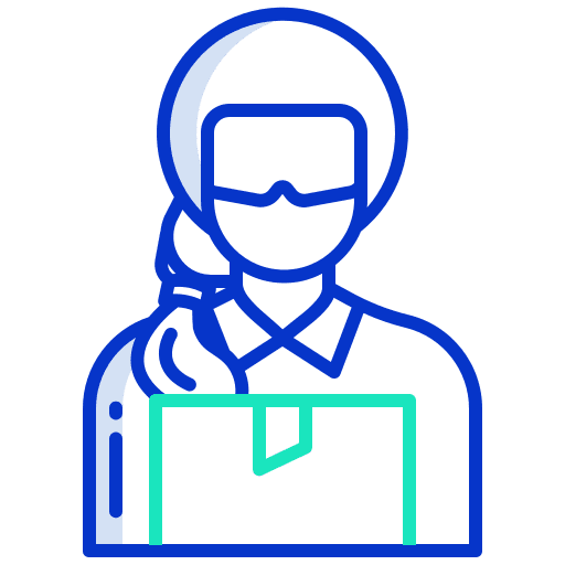 Delivery courier woman professions and jobs icon Delivery courier woman professions and jobs icon