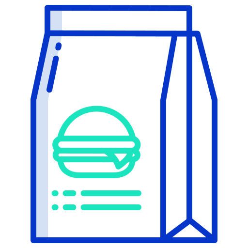 Hamburger take away package hamburger icon Hamburger take away package hamburger icon