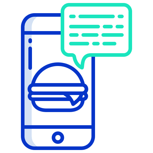 Hamburger chat chat bubble food and restaurant icon Hamburger chat chat bubble food and restaurant icon