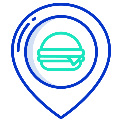 Hamburger restaurant sandwich place icon Hamburger restaurant sandwich place icon