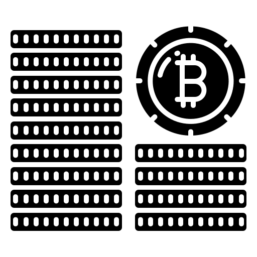 Bitcoin cryptocurrency coins currency exchange icon
