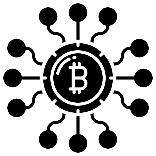 Link coin cryptocurrency structure icon