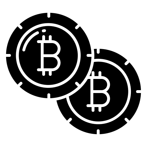 Bitcoin business and finance blockchain coin icon