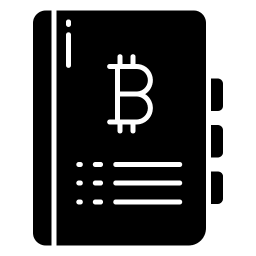Book book bitcoin symbol economy icon