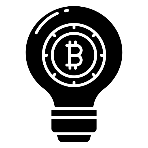 Bulb innovation digital currency business and finance icon