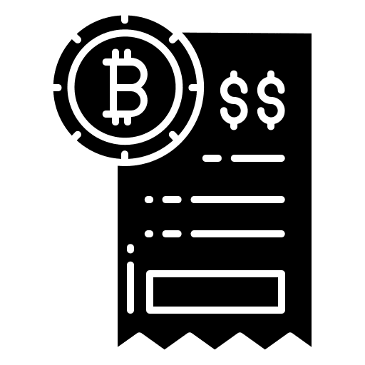 Invoice receipt invoice digital currency icon