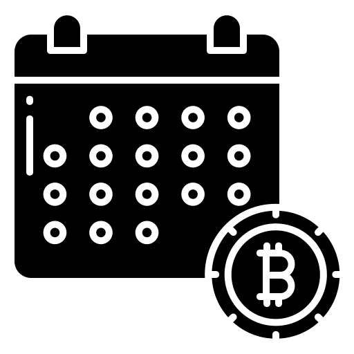 Date digital currency schedule finance icon
