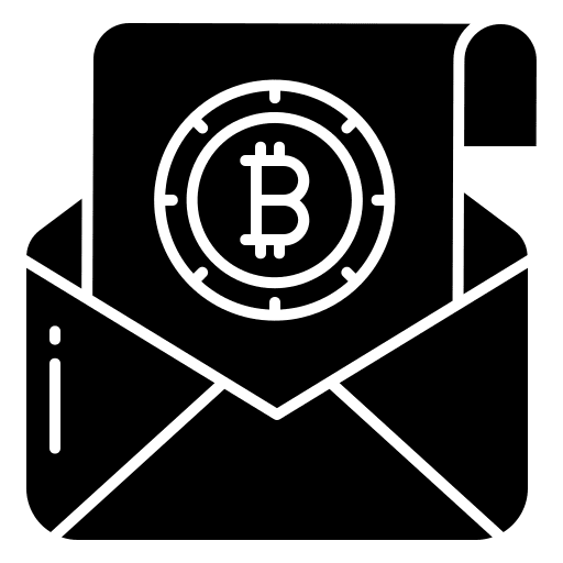 Email message cryptocurrency open mail icon