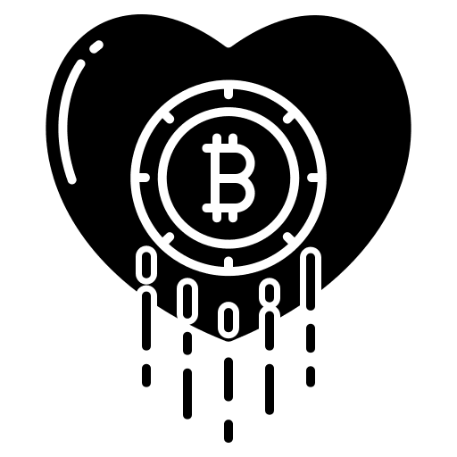 Heart like heart cryptocurrency icon
