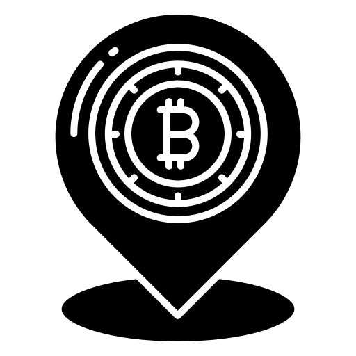 Map blockchain payment business and finance icon