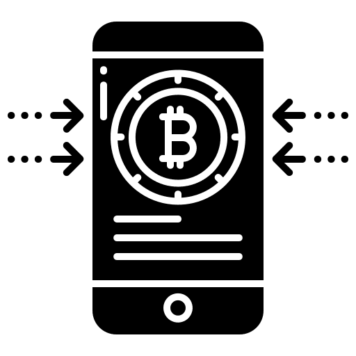 Phone electronics cryptocurrency exchange icon