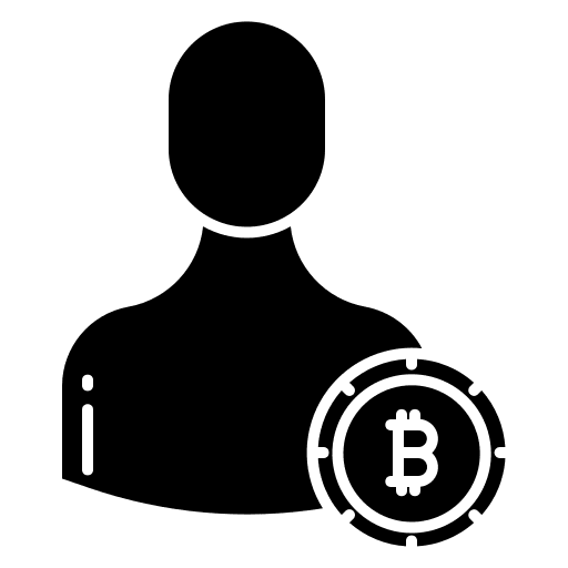 Profile business and finance user cryptocurrency icon