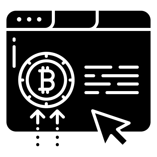 Web web browser bitcoin business and finance icon