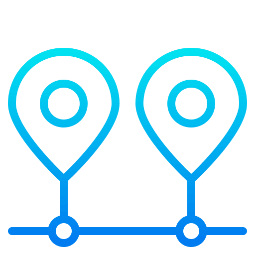 Timeline chart location timeline icon Timeline chart location timeline icon