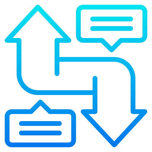 Message message direction diagram icon Message message direction diagram icon