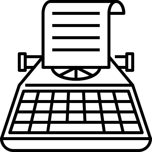 Typewriter tools and utensils typewriter communications icon