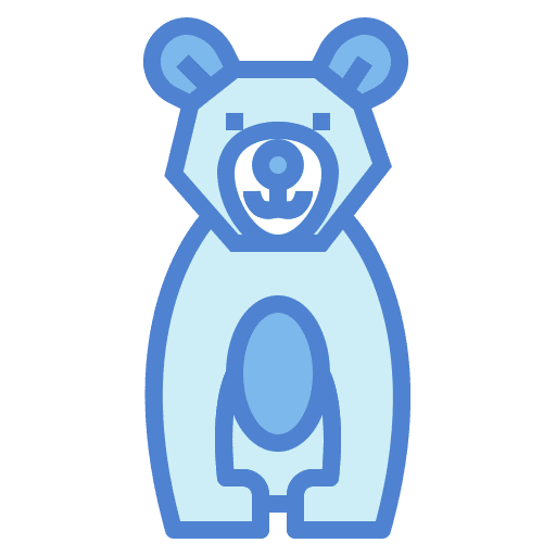 Bear animals wild life bear icon