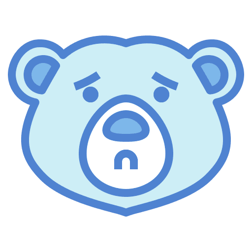 Bear anxious emotions bear icon Bear anxious emotions bear icon