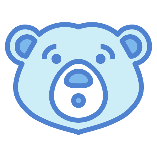 Bear animal shocked surprised icon Bear animal shocked surprised icon