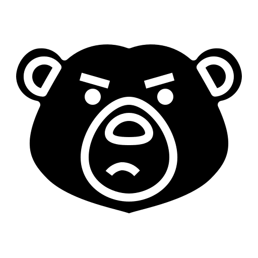 Bear emotions smiley animals icon