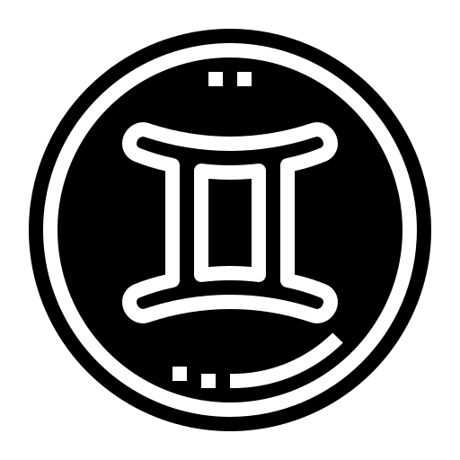 Gemini horoscope gemini sign icon