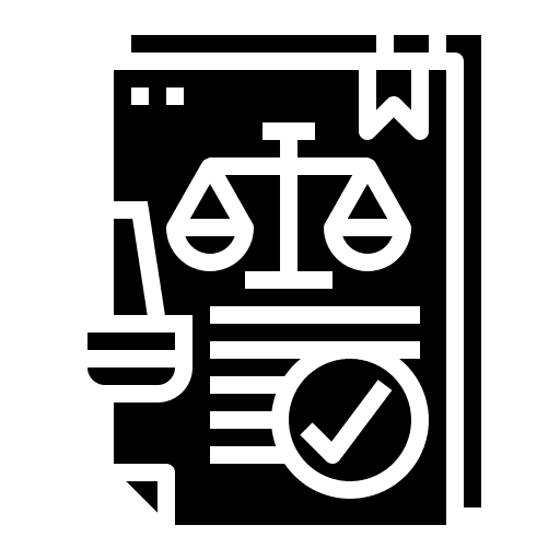 Legal files and folders legal certification icon